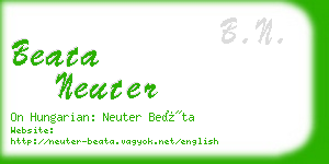 beata neuter business card